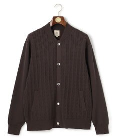 J.PRESS MEN 羽織るだけで整う大人の品格【ストレッチ / イージーケア】【FLEX YARN】ケーブルニット ブルゾンライク カーディガン