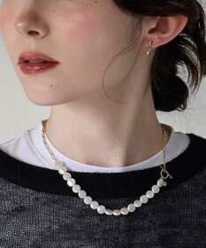 Phoebe メタリックパールチョーカーネックレス/41cm