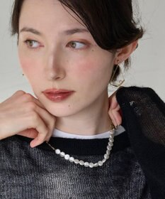 Phoebe メタリックパールチョーカーネックレス/41cm