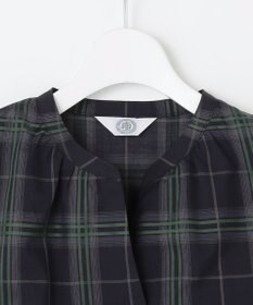 J.PRESS LADIES 【WEB限定カラーあり・洗える】SOFT SHEER チェック キーネック ブラウス