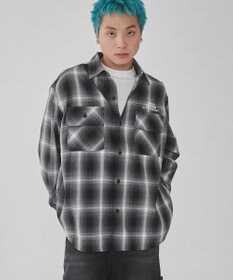 WEGO 【ユニセックス着用ITEM】グラフィックオンブレチェックシャツ（LS）