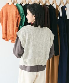 CRAFT STANDARD BOUTIQUE キナリノコラボ/洗える2wayモールニットベスト/24AW