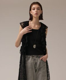 GRACE CONTINENTAL フリルカラーレースワンピース