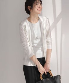 J.PRESS LADIES 【洗える】シアーライトパーカー