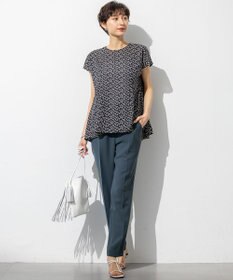 23区 【Oggi7月号掲載/吸水速乾/接触冷感/UVカット】ストレッチジョーゼット テーパード パンツ