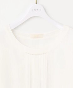 ANY SIS L 【洗える】フロントプリーツシフォンブラウス