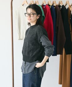 CRAFT STANDARD BOUTIQUE キナリノコラボ/洗える2wayモールニットベスト/24AW