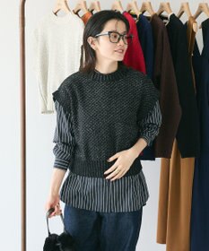 CRAFT STANDARD BOUTIQUE キナリノコラボ/洗える2wayモールニットベスト/24AW
