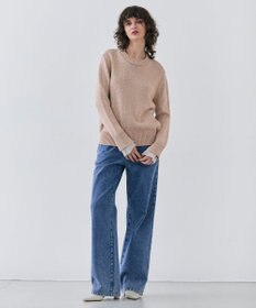 BEIGE， 【洗える・SPRiNG 3月号掲載】FICUS / デニムワイドストレートパンツ