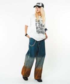 WEGO 【ユニセックス着用ITEM】ビッグロゴスラブヘンリーネックT（SS）