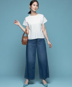 組曲 レーススリーブシルケット カットソー