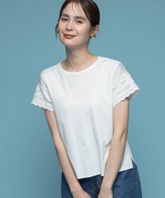 組曲 S レーススリーブシルケット カットソー