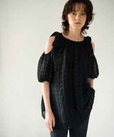 GRACE CONTINENTAL チュールフリルフレアトップ