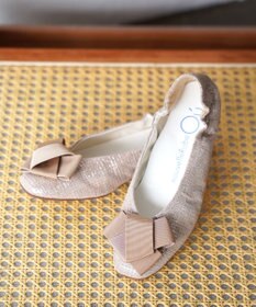 nouvelleRobe Oū サイズ追加【本革・高反発】Big Ribbon スクエアトゥ パンプス