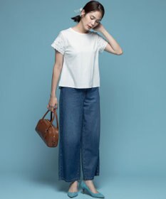 組曲 S レーススリーブシルケット カットソー