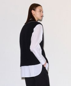 JOSEPH ポプリンシャツ×ニットベスト