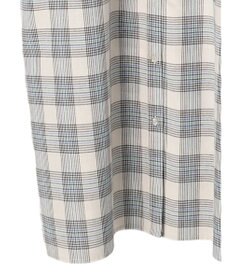 Green Parks 綿麻混バンドカラーシャツワンピース