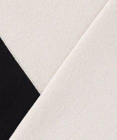 ICB 【洗える】マットヴィスコースポリエステル ブロッキングニット