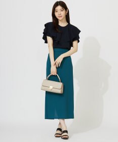 ANY SIS L 【UVケア ・ストレッチ・洗える】2WAYジョーゼットジャージーナロー スカート