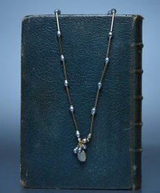 monshiro ガラスパールラインショート ネックレス