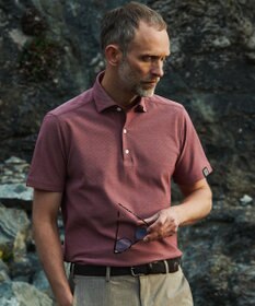 GOTAIRIKU 2年連続売上NO1【仕事で着られる】キレイめ 鹿の子ビズポロシャツ ワイン系