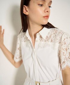 GRACE CONTINENTAL レースコンビタフタワンピース