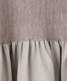 23区 L 【洗える】ギャザープルオーバー コンビ ニット