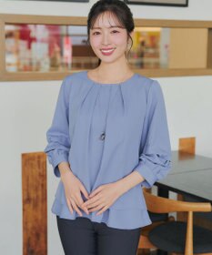 Tiaclasse つまみタック袖レイヤードブラウス