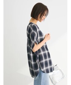 Green Parks リネンレーヨン前立てブラウス