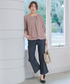 Tiaclasse つまみタック袖レイヤードブラウス