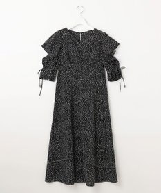 Feroux 【洗える】ショルダーオープンドット ワンピース