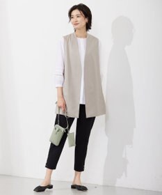 J.PRESS LADIES 【洗える】ポリエステルスパンソフトクロス レース ブラウス