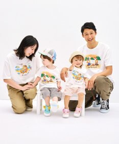 MIKI HOUSE HOT BISCUITS 【家族でおそろい】【155-185cm】アウトドアデザイン(大人用) 半袖Tシャツ
