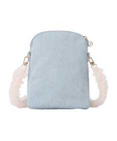 Maison de FLEUR ラインストーンデニムチュールショルダーバッグ