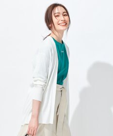 自由区 【洗える】ハイツイストコットンアセテート ニットカーディガン