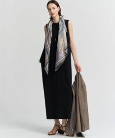 23区 コットンシルク マップ柄 ストール