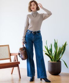 23区 【Oggi1月号/CLASSY.11月号掲載】ウーステッドウール リブタートルネック ニット