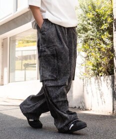 WEGO 【ユニセックス着用ITEM】デニムイージーカーゴパンツ