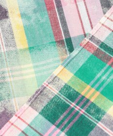 J.PRESS MEN 【J.PRESS ORIGINALS】India Madras Discharge Print Pullover Shirt / Baggy Fit