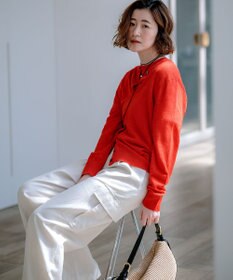 23区 【先行予約/見上愛さん着用】コットンスラブポプリン カーゴパンツ