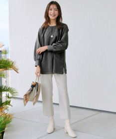 Tiaclasse 【洗える】ボンディングパフスリーブチュニック