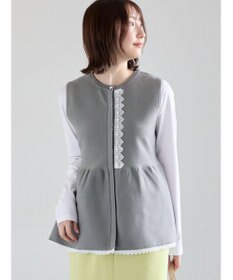 Te chichi レースペプラムベスト