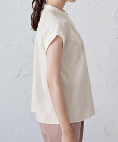 Tiaclasse 【洗える】フレンチスリーブピンタックブラウス