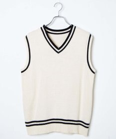 WEGO 【SCHOOLITEM】ラインスクールニットベスト