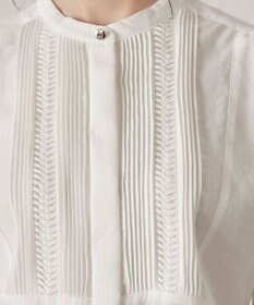 Tiaclasse 【洗える】フレンチスリーブピンタックブラウス