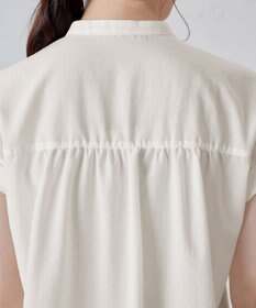 Tiaclasse 【洗える】フレンチスリーブピンタックブラウス