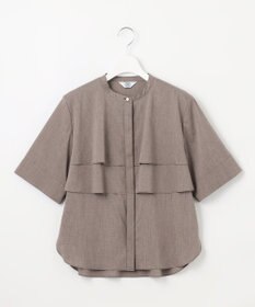 J.PRESS LADIES L 【洗える】ラミーポプリン ティアード ブラウス