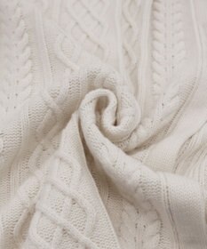 Tiaclasse アラン柄ニットチュニックワンピース