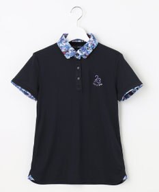 23区GOLF 【WOMEN】無地×プランティカプリント 半そでポロシャツ