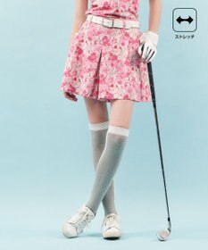 23区GOLF 【WOMEN】【ストレッチ】スプリングフラワー柄 キュロットスカート
